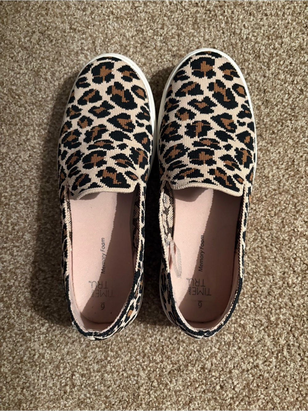 Leopard Print Slip-On Women’s Sneakers - Black & Tan
